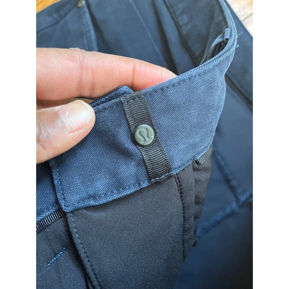 Lululemon Mens ABC Pants Slim Fit Blue Utilitech Performance Canvas‎ Office Work